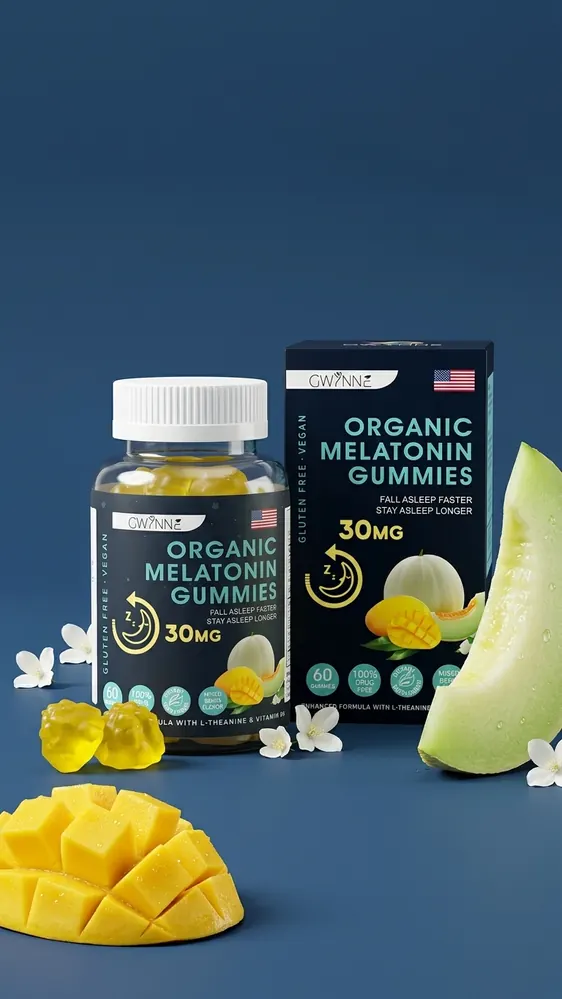 Melatonina Gummies con mango y melón
